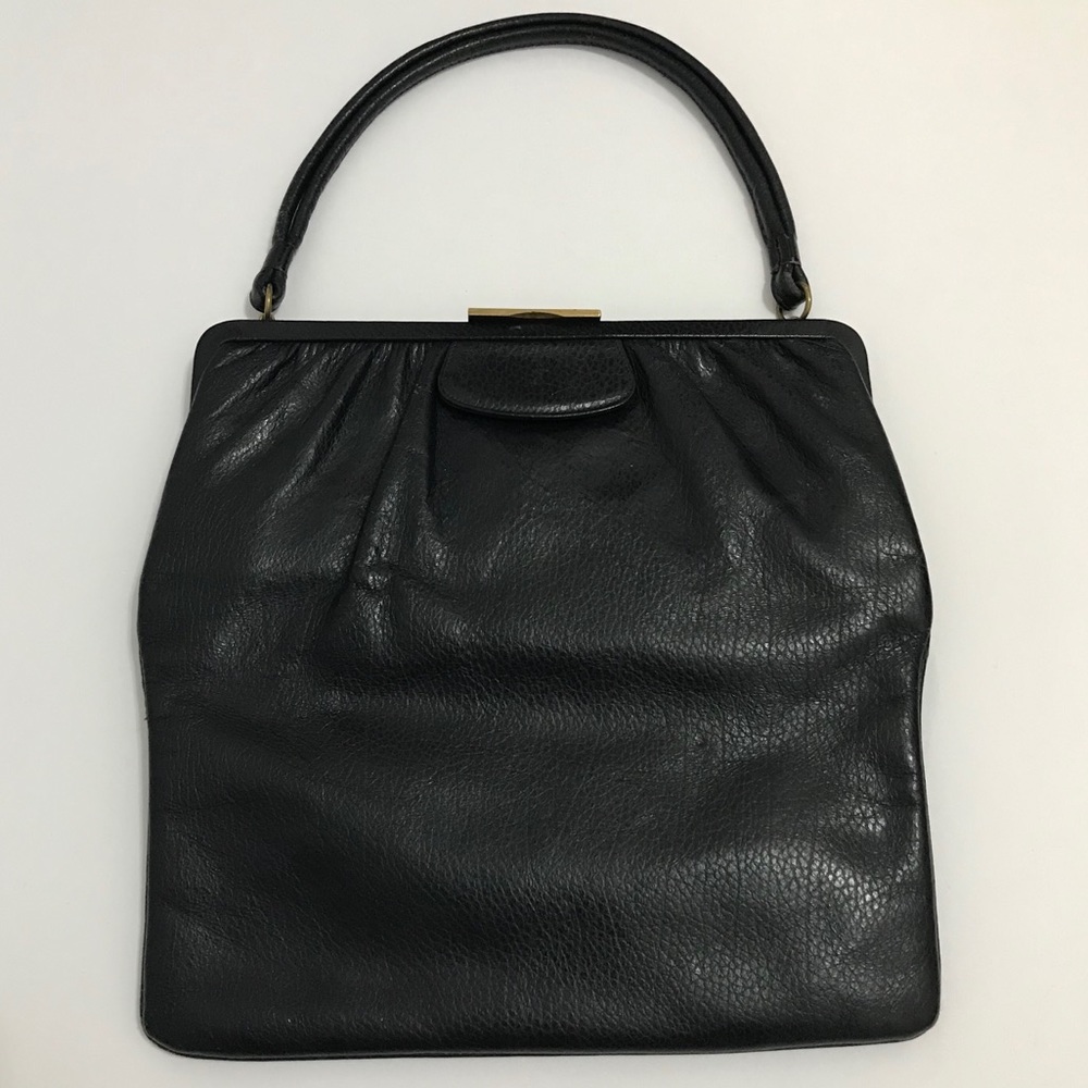 VINTAGE JANA Leather Bag With gold hardware- Blue